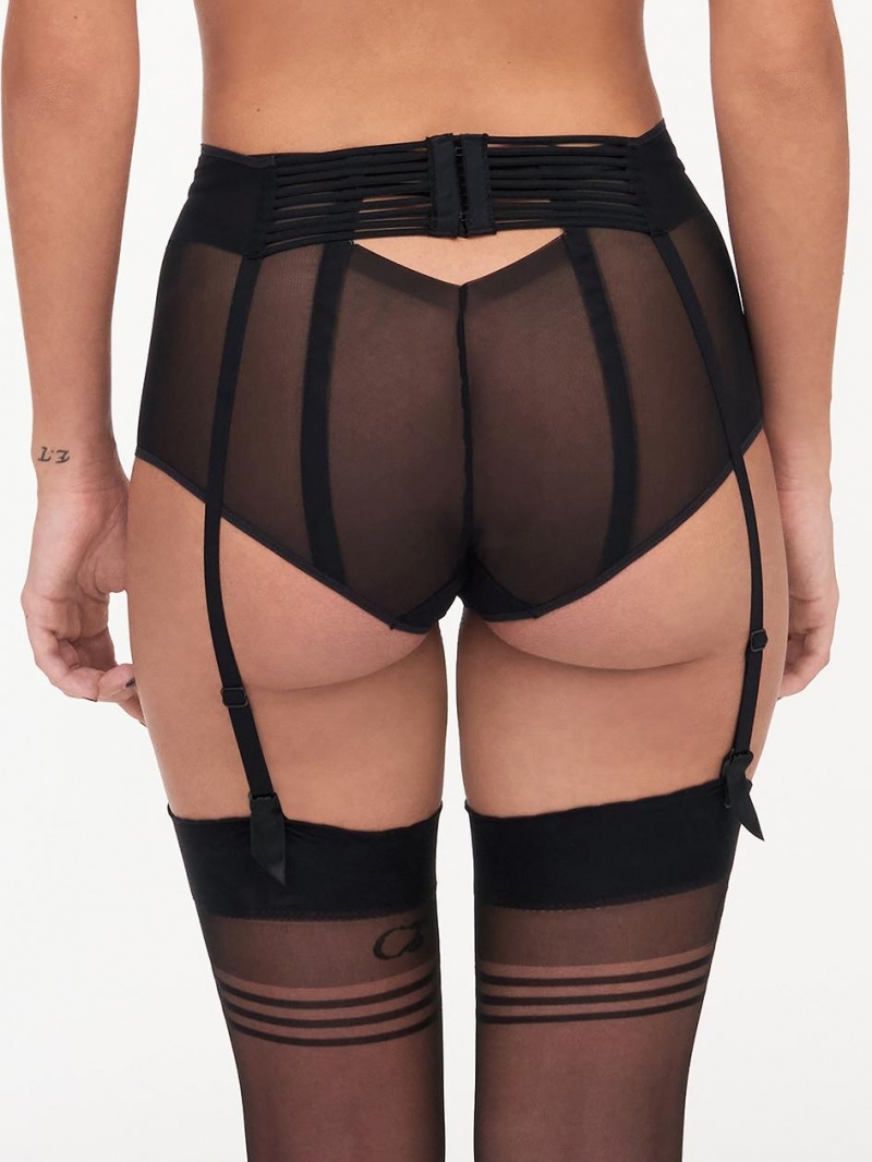 Chantelle Impulse Garter Belt Lingerie Black | USA 2542KIO