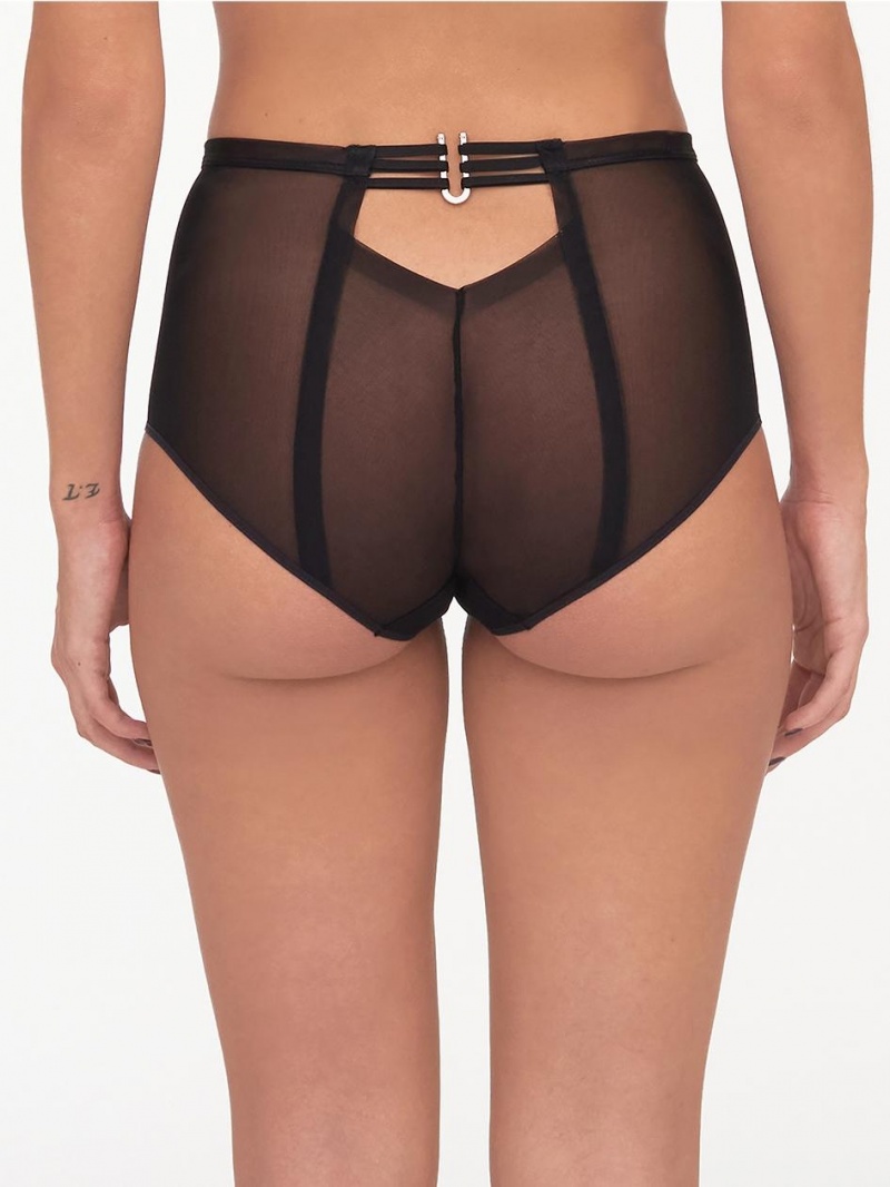 Chantelle Impulse High Waist Full Brief Panties Black | USA 2521DNF