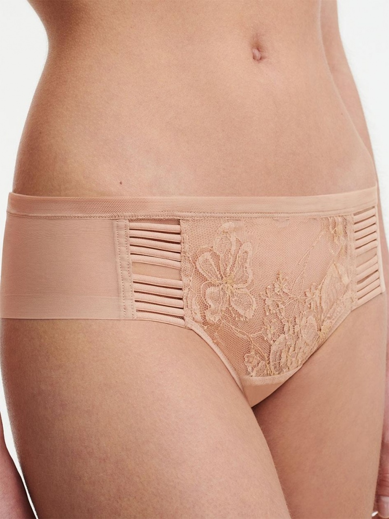 Chantelle Impulse Hipster Panties Nude Lurex | USA 2472PQJ