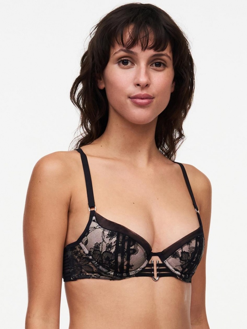 Chantelle Impulse Push-up Bras Black | USA 2340SOG