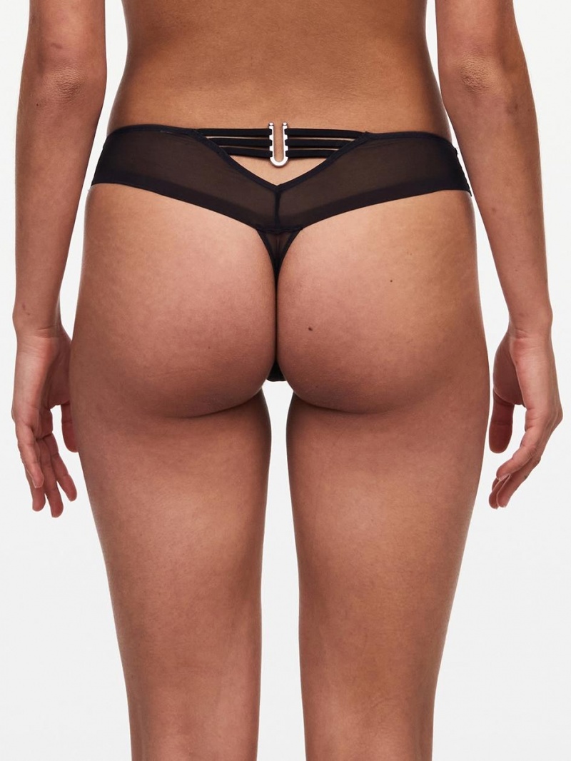 Chantelle Impulse Thong Panties Black | USA 2519GLS