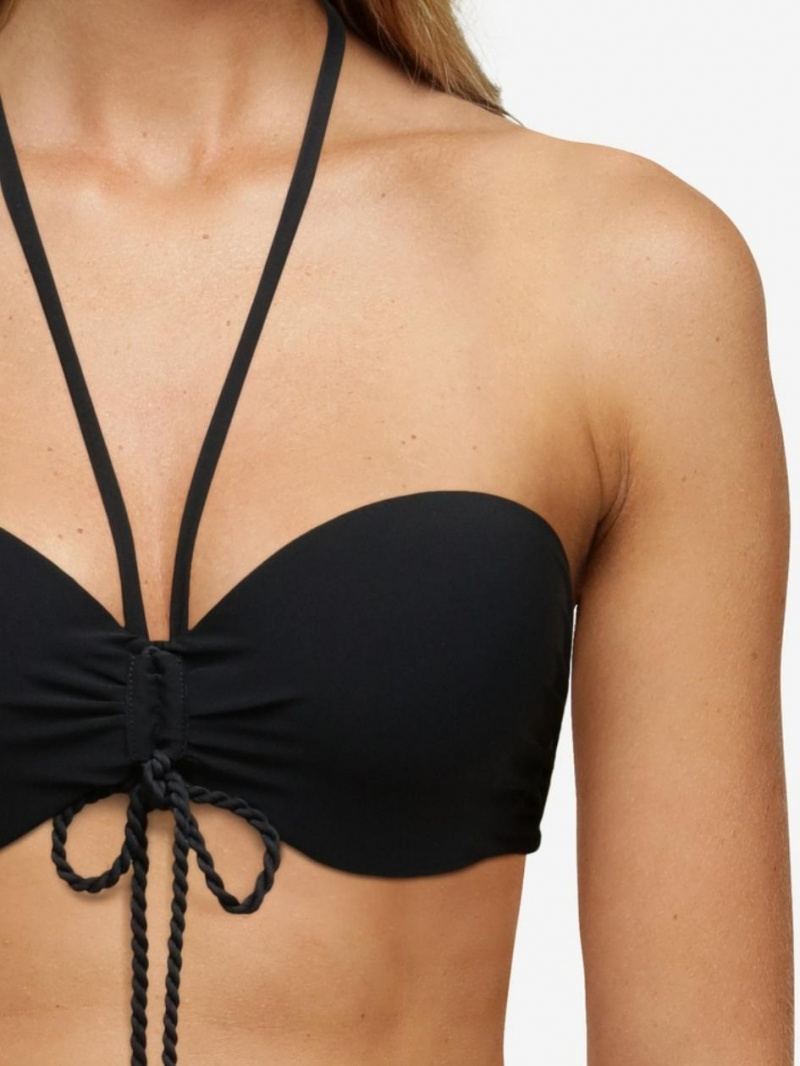 Chantelle Inspire Bandeau Swim Top Bras Black | USA 1066EXG