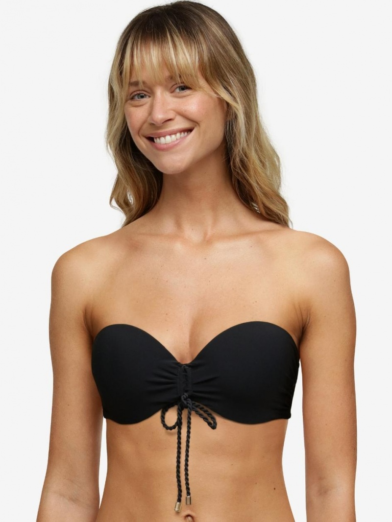 Chantelle Inspire Bandeau Swim Top Bras Black | USA 1066EXG