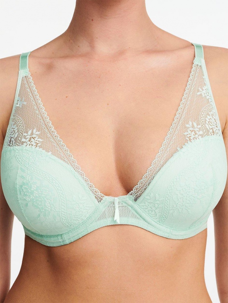 Chantelle Maddie Plunge T-Shirt, Passionata designed by CL Bras Nile Green | USA 2202XFU