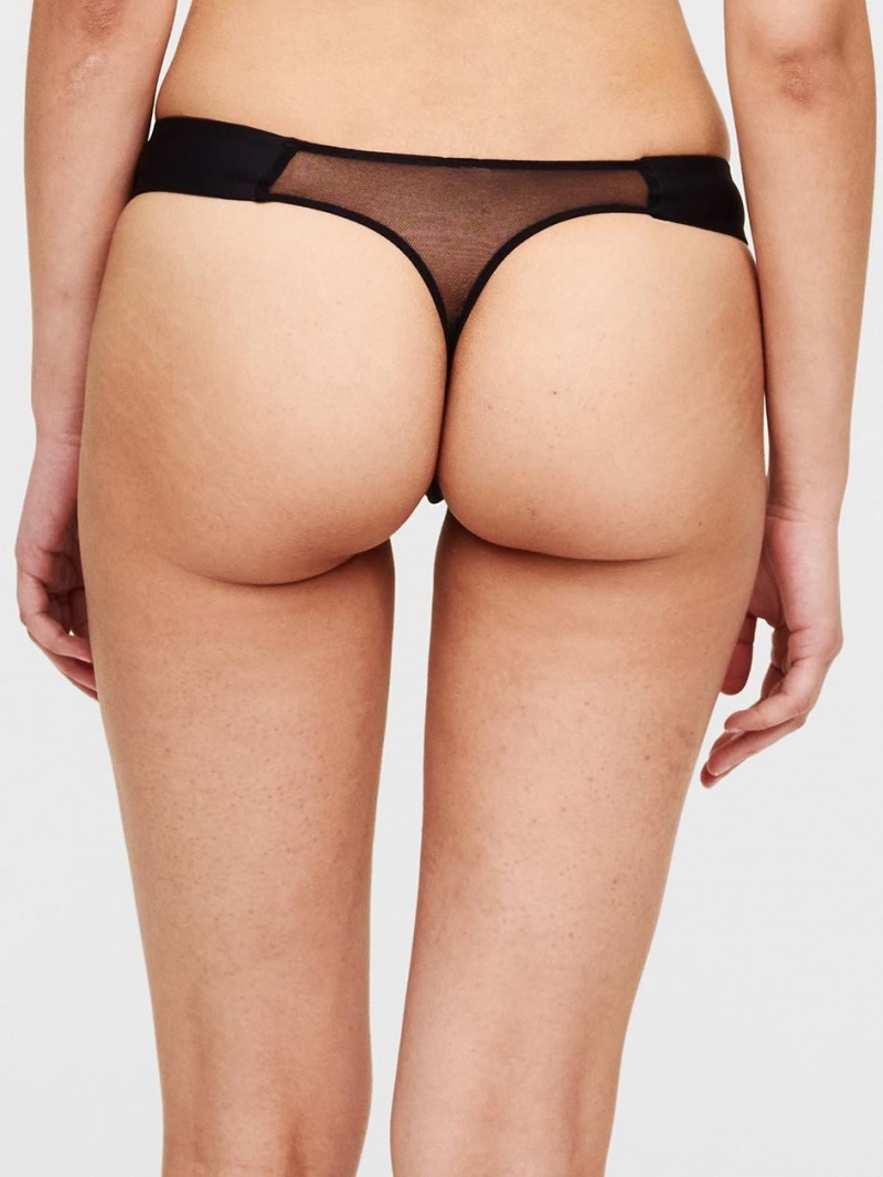 Chantelle Magnetic Thong Panties Black | USA 2367APH