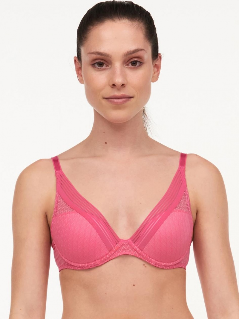 Chantelle Manhattan Plunge T-Shirt, Passionata designed by CL Bras Love Pink | USA 1196EXG