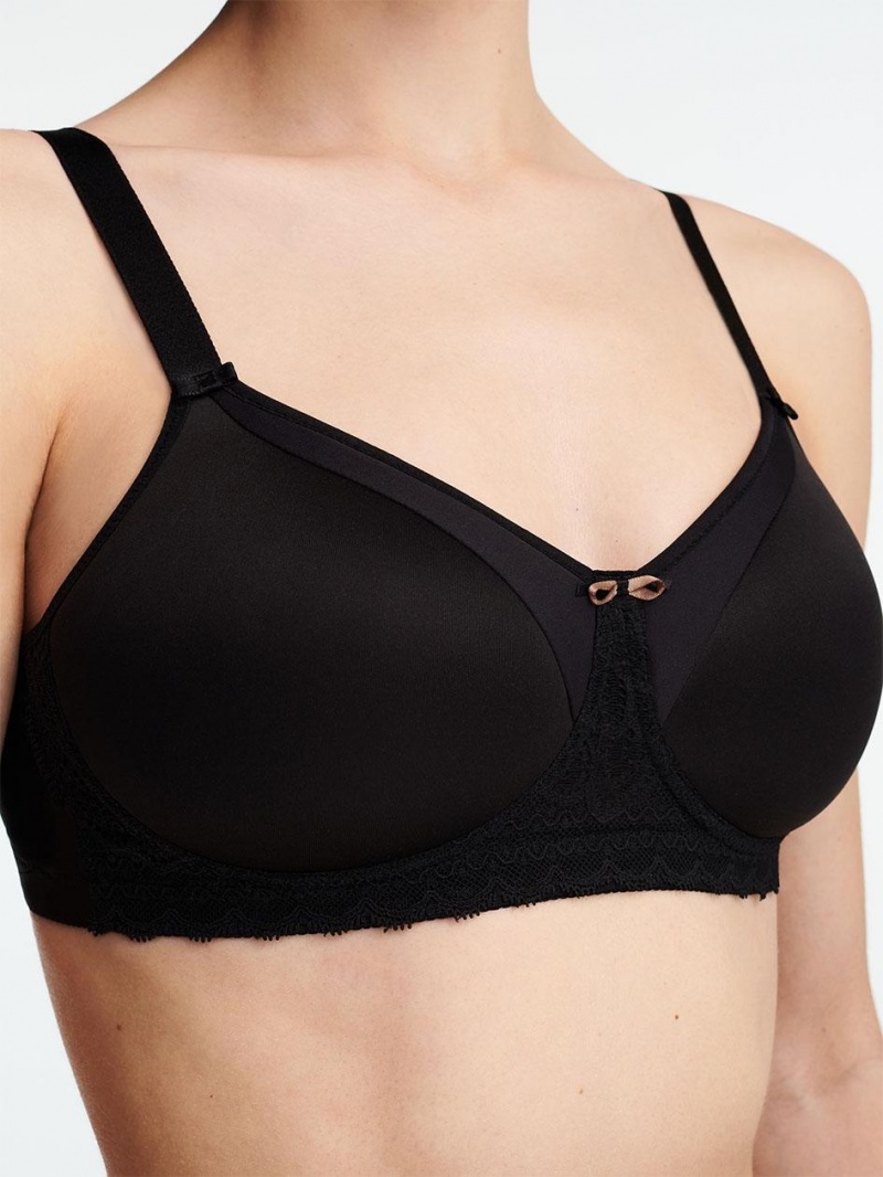 Chantelle Merci Custom Fit Wireless with Pocket Bras Black | USA 1365HKW