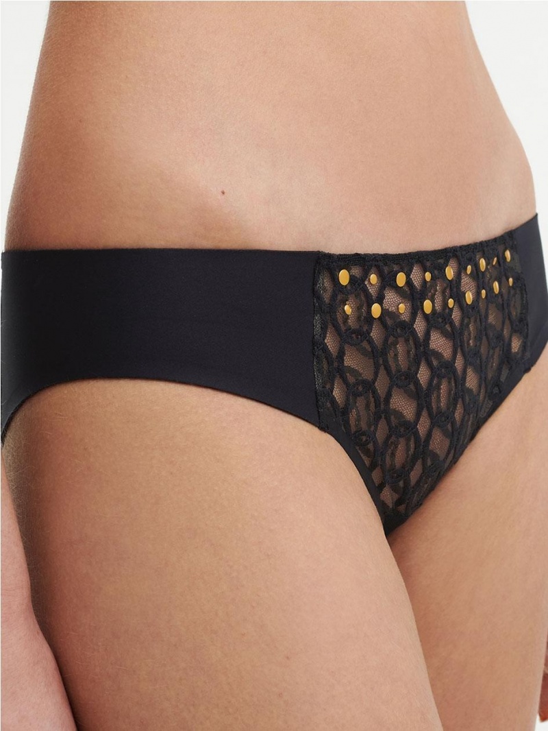 Chantelle MetallX Brief Panties Black | USA 2395ORK