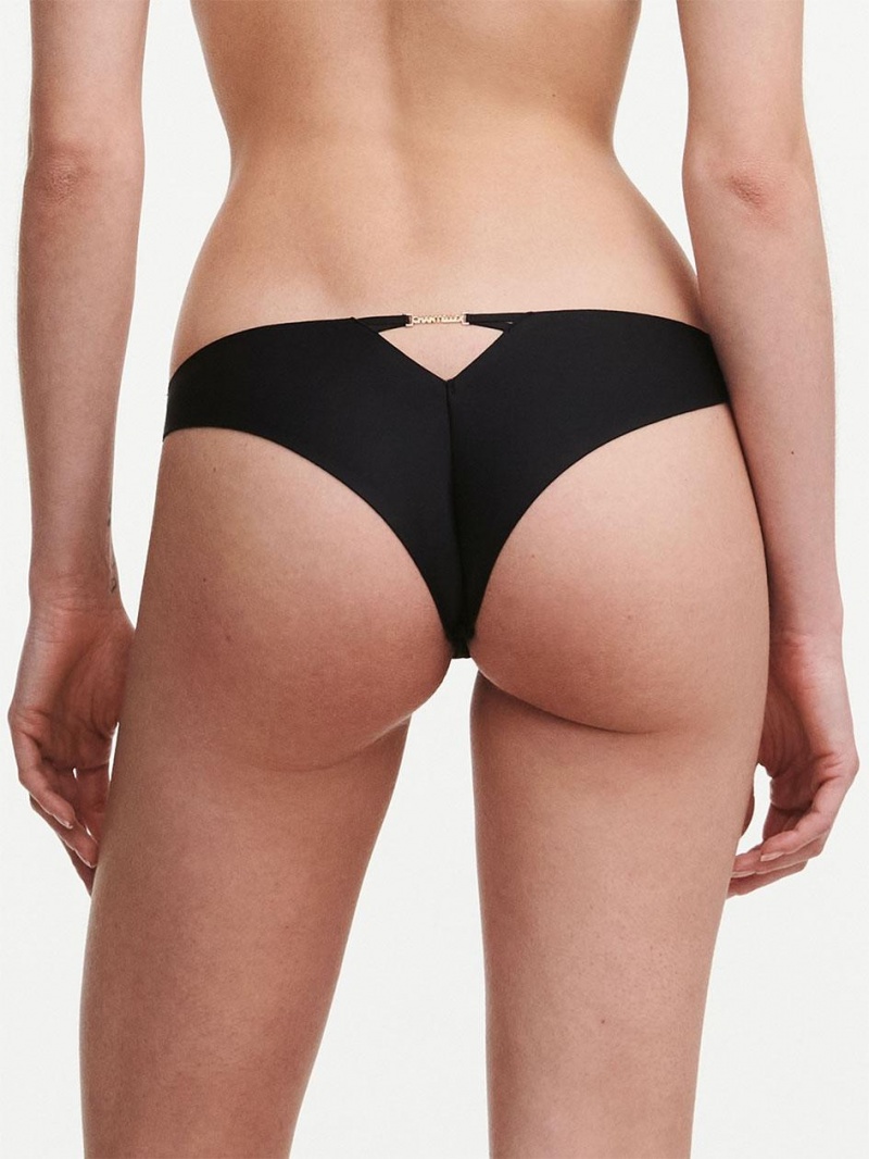 Chantelle MetallX Tanga Panties Black | USA 2389GLS