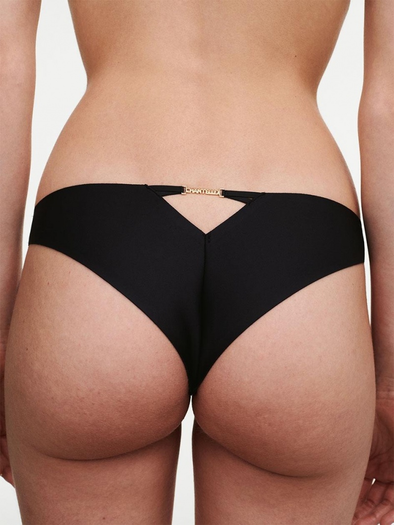 Chantelle MetallX Tanga Panties Black | USA 2389GLS