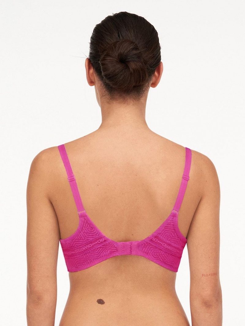 Chantelle Modern Support Plunge Underwire Bras Fuchsia | USA 1019ISZ