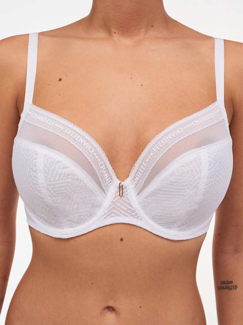 Chantelle Modern Support Plunge Underwire Bras White | USA 1033CEI