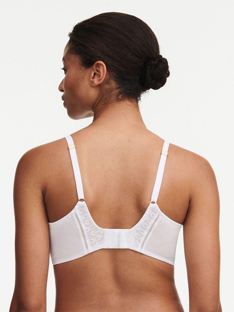 Chantelle Monogram Plunge Unlined Bras White | USA 1352EXG