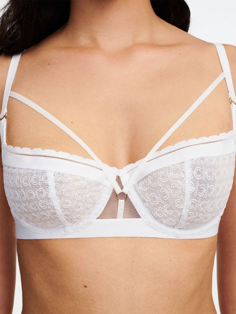 Chantelle Monogram Unlined Demi Bras White | USA 2146JJE