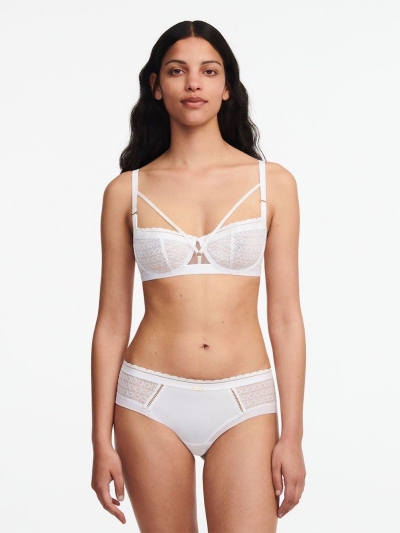 Chantelle Monogram Unlined Demi Bras White | USA 2146JJE