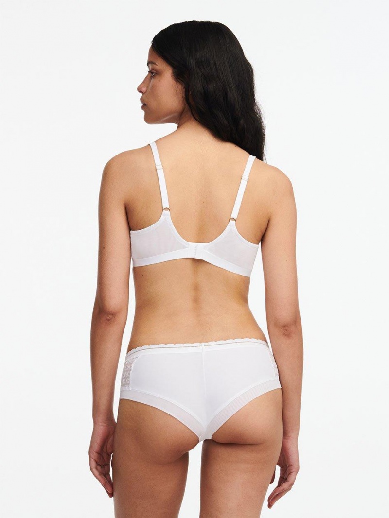 Chantelle Monogram Unlined Demi Bras White | USA 2146JJE