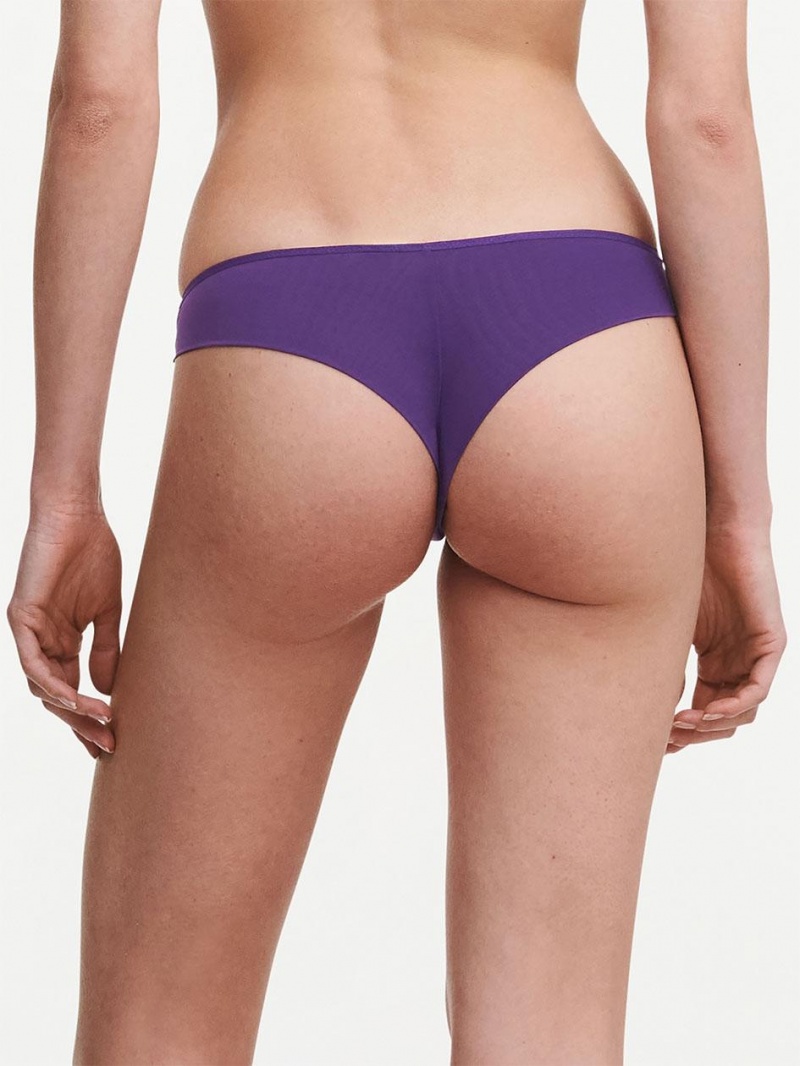 Chantelle Naya Lace Tanga Panties Parade Violet | USA 1891CEI