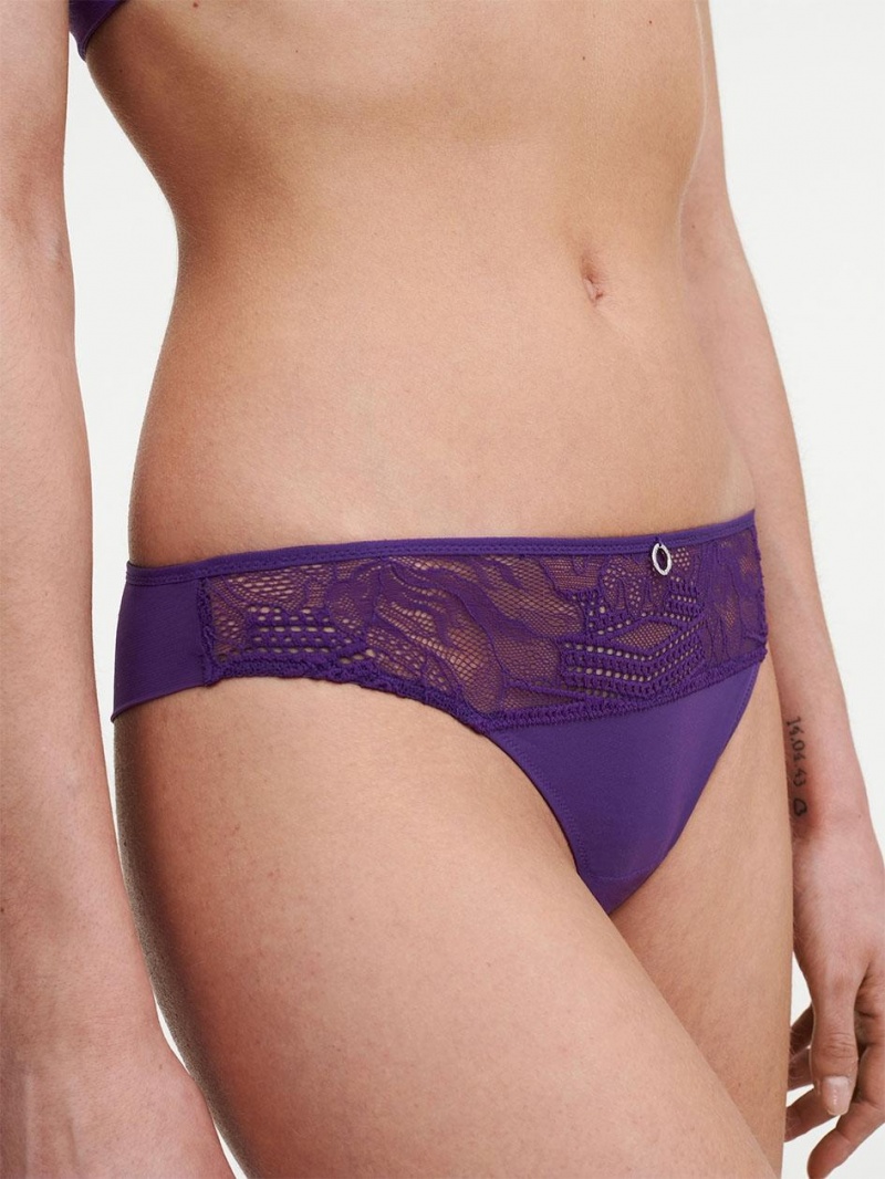 Chantelle Naya Lace Tanga Panties Parade Violet | USA 1891CEI