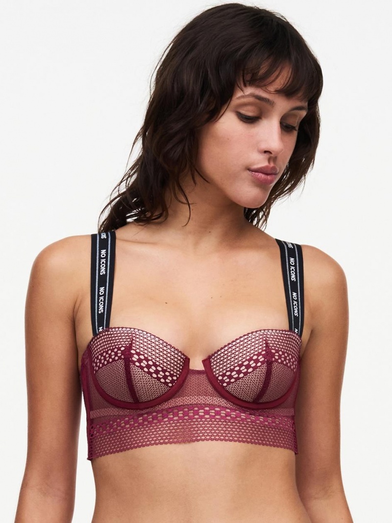 Chantelle No Icons Bandeau Bras Red Raspberry | USA 1043YUK