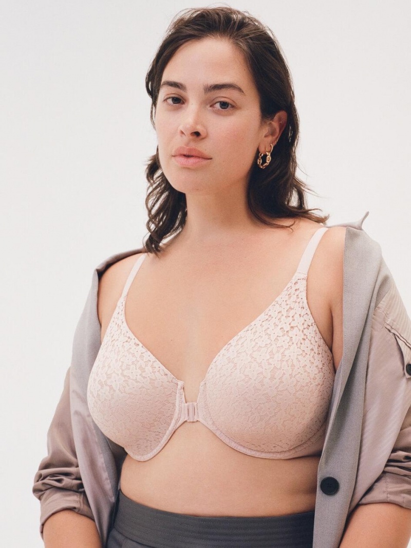 Chantelle Norah Comfort Front Closure Bras Nude Rose | USA 1496JJE