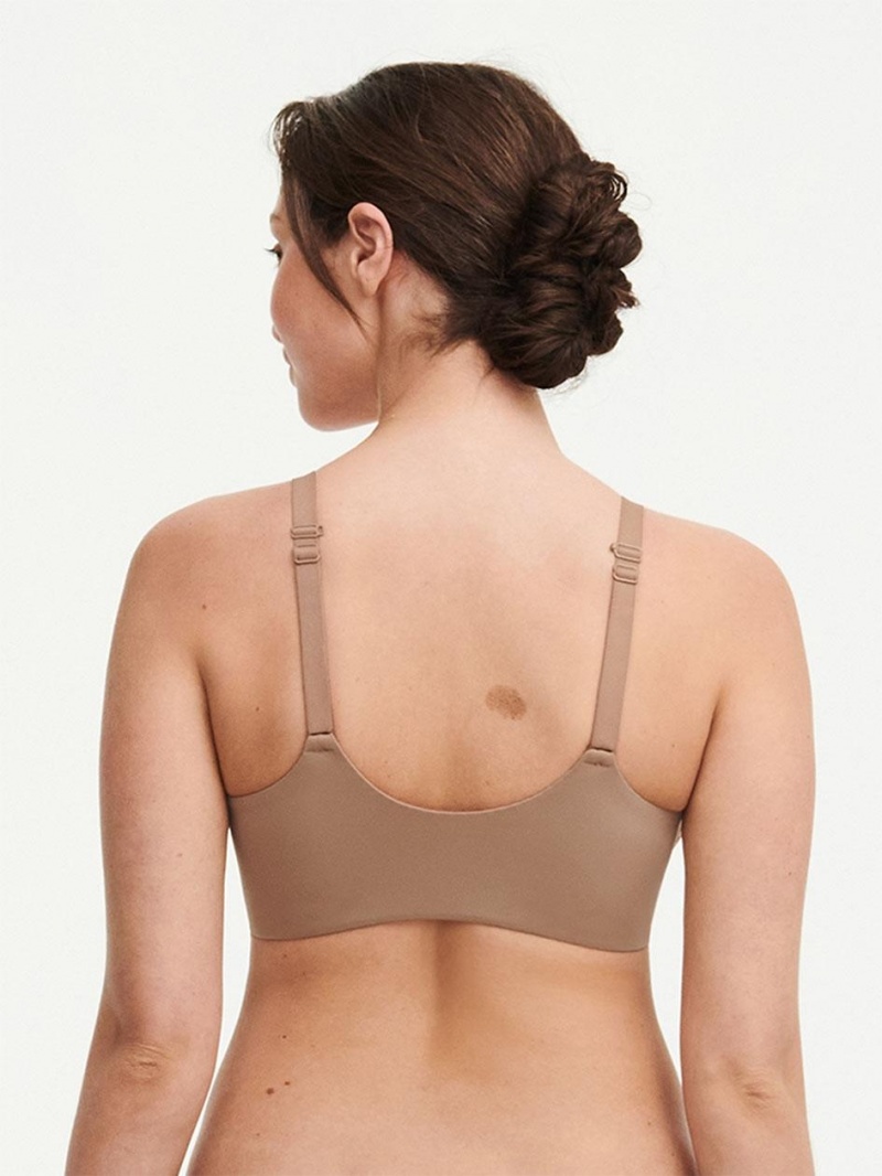 Chantelle Norah Comfort Front Closure Bras Coffee Latte | USA 1567PQC