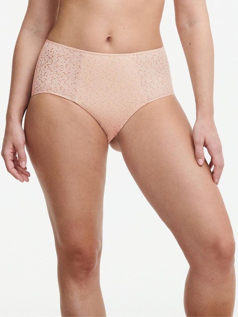 Chantelle Norah Comfort High Waist Brief Panties Nude Blush | USA 2084UTL