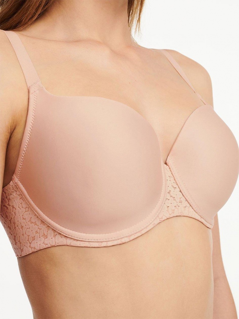 Chantelle Norah Comfort Smooth Sweetheart T-Shirt Bras Nude Blush | USA 1569SOB