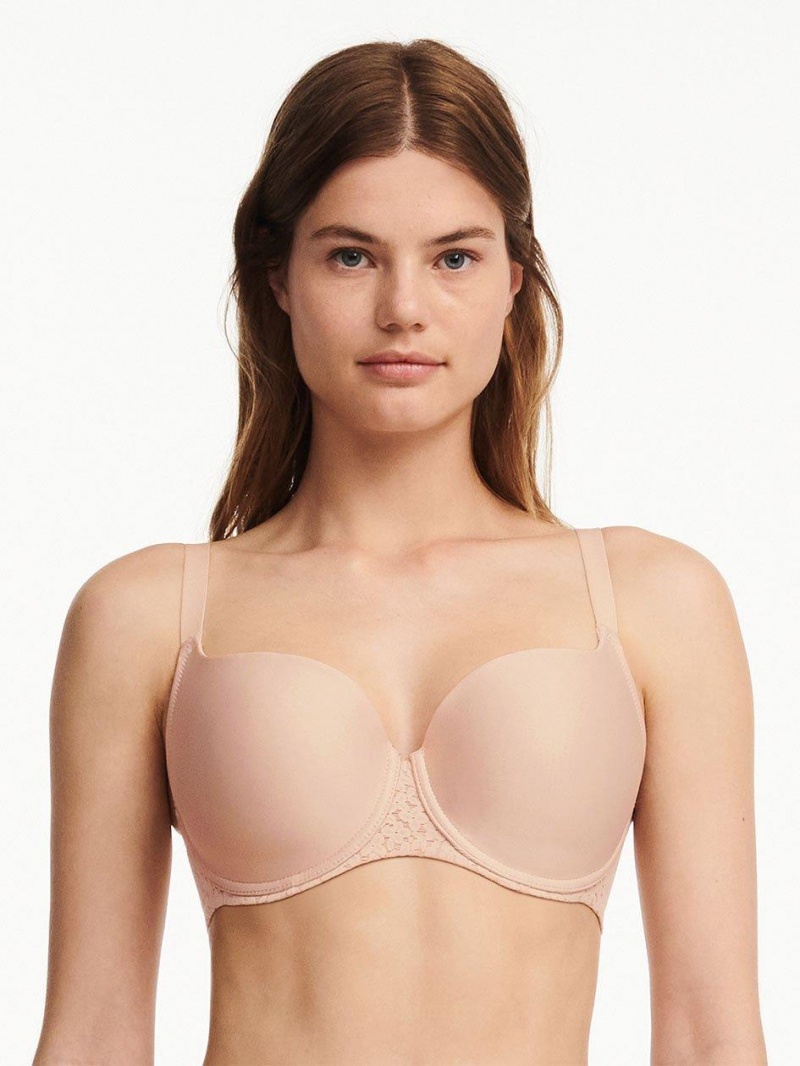 Chantelle Norah Comfort Smooth Sweetheart T-Shirt Bras Nude Blush | USA 1569SOB