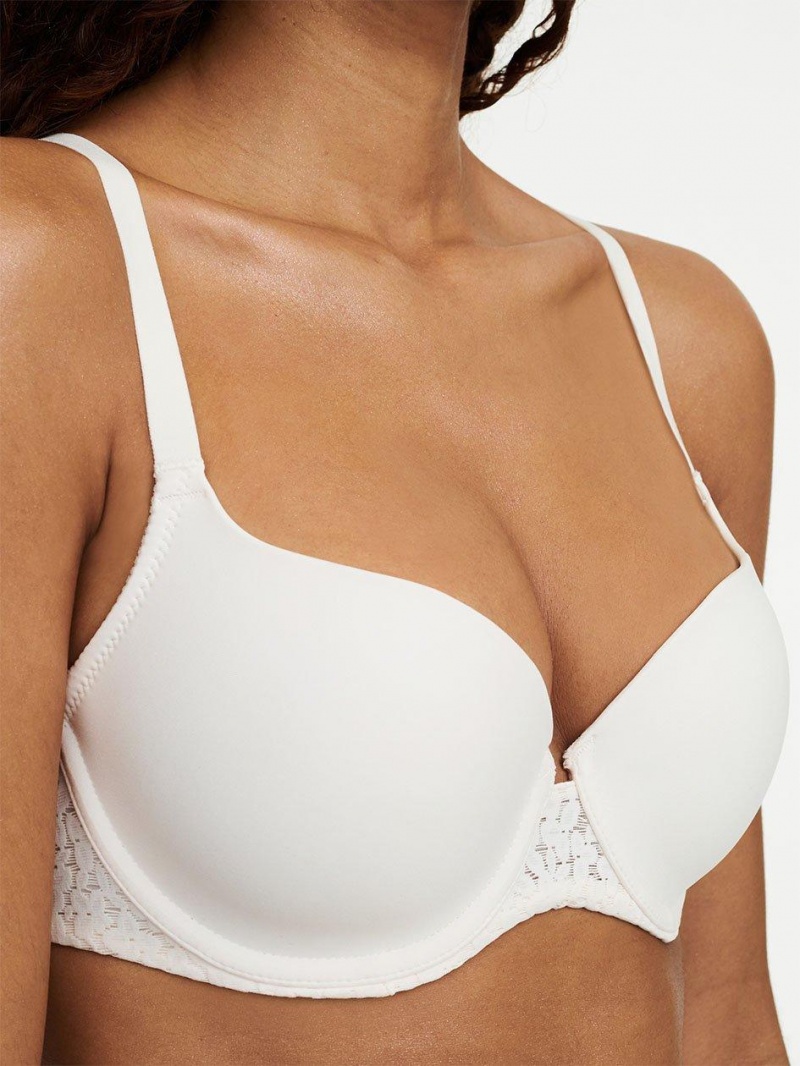 Chantelle Norah Comfort Smooth Sweetheart T-Shirt Bras Talc | USA 1581BCP