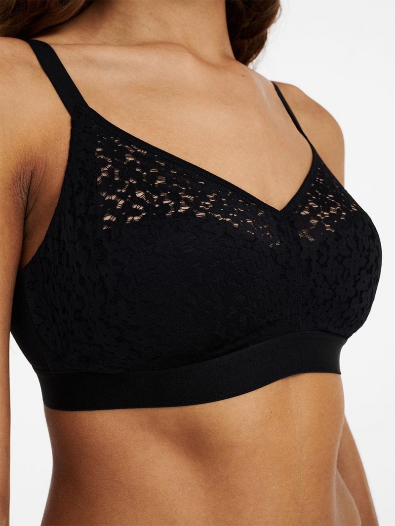 Chantelle Norah Comfort Supportive Wirefree Bras Black | USA 1454QZD