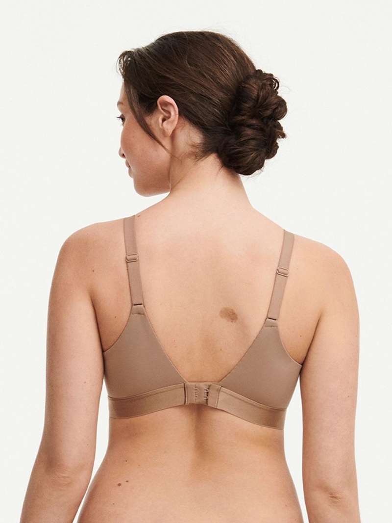 Chantelle Norah Comfort Supportive Wirefree Bras Coffee Latte | USA 1546GLQ