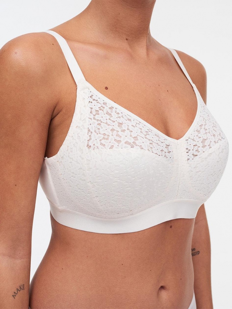 Chantelle Norah Comfort Supportive Wirefree Bras Talc | USA 1558QZD