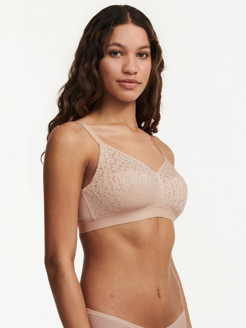 Chantelle Norah Comfort Supportive Wirefree Bras Nude Blush | USA 1618ORX