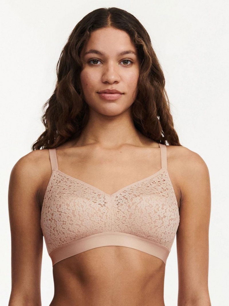 Chantelle Norah Comfort Supportive Wirefree Bras Nude Blush | USA 1618ORX