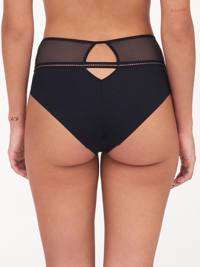 Chantelle Olivia High Waist Brief, Passionata designed by CL Panties Black | USA 2478RWV