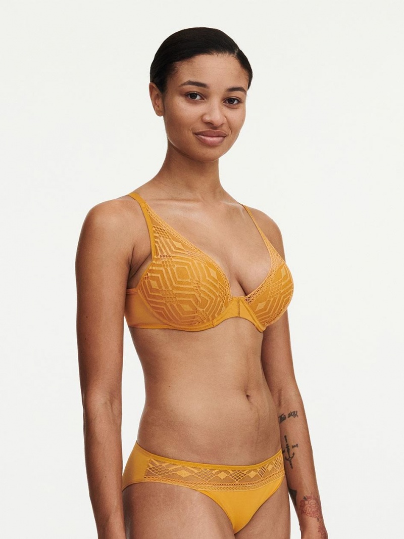 Chantelle Ondine Lace Plunge Contour, Passionata designed by CL Bras Ginger | USA 2159RWH