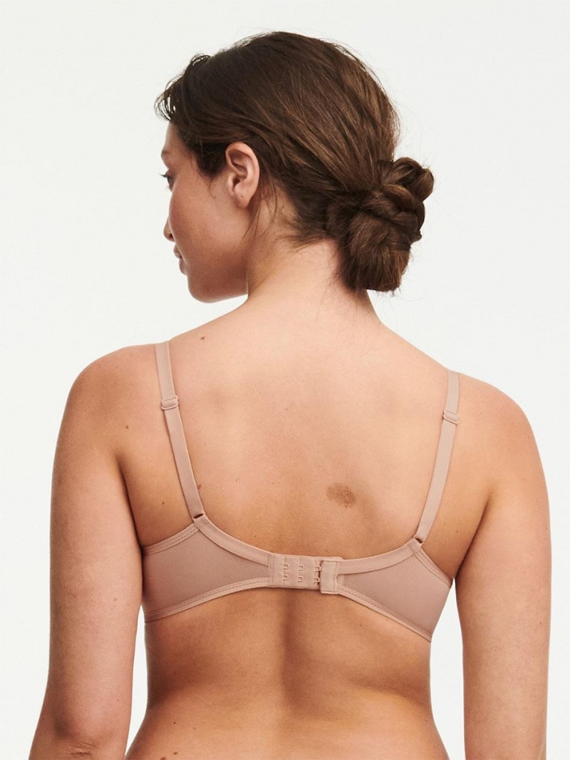 Chantelle Ondine Lace Plunge Contour, Passionata designed by CL Bras Clay Nude | USA 2220DNN