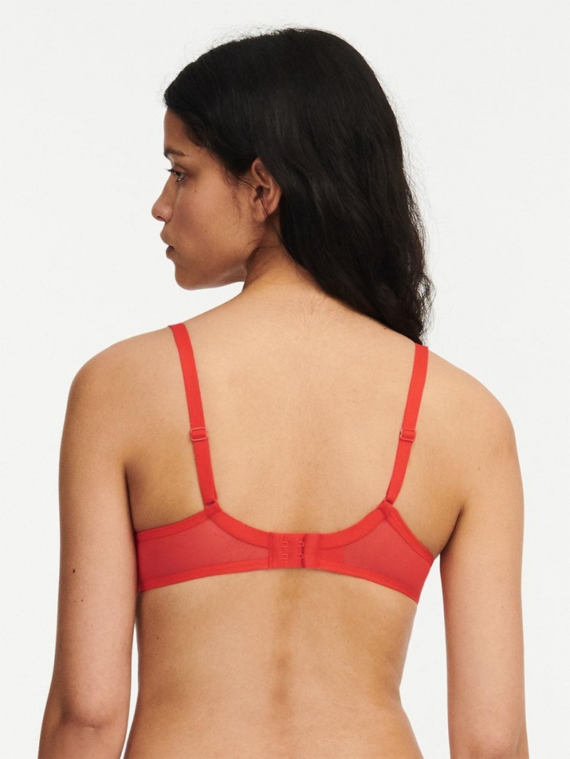 Chantelle Ondine Lace Plunge Contour, Passionata designed by CL Bras Flame | USA 2295PQC