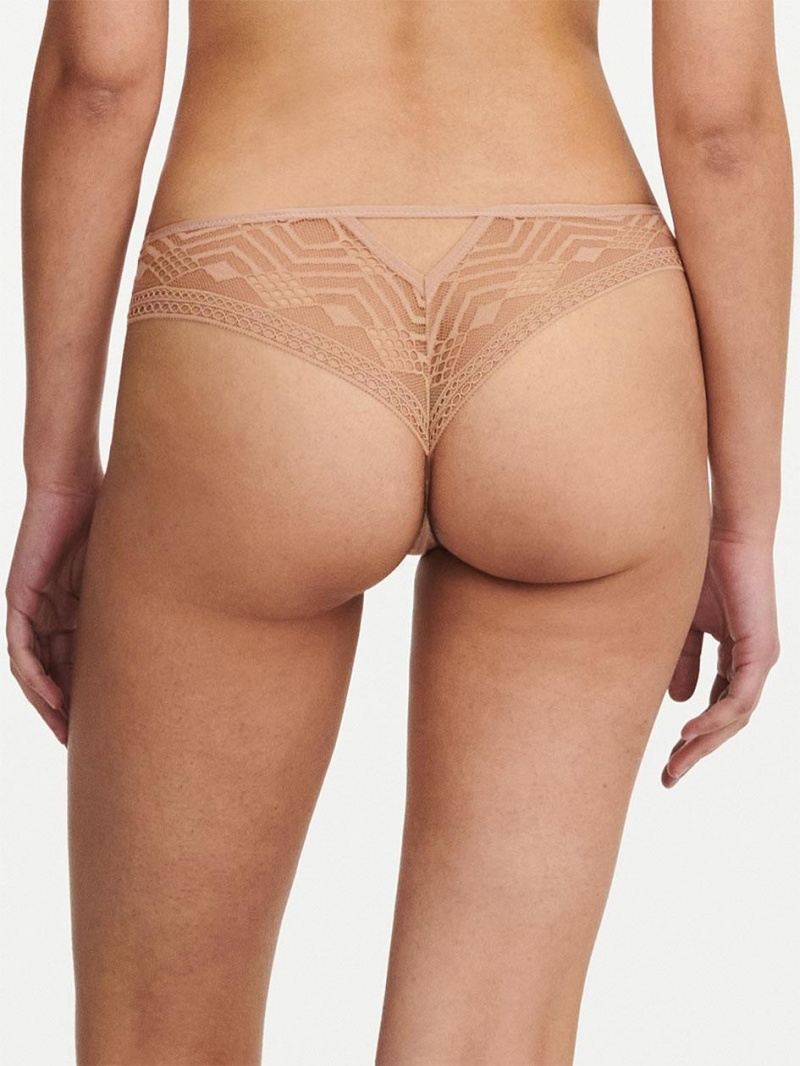 Chantelle Ondine Tanga, Passionata designed by CL Panties Clay Nude | USA 2408CET