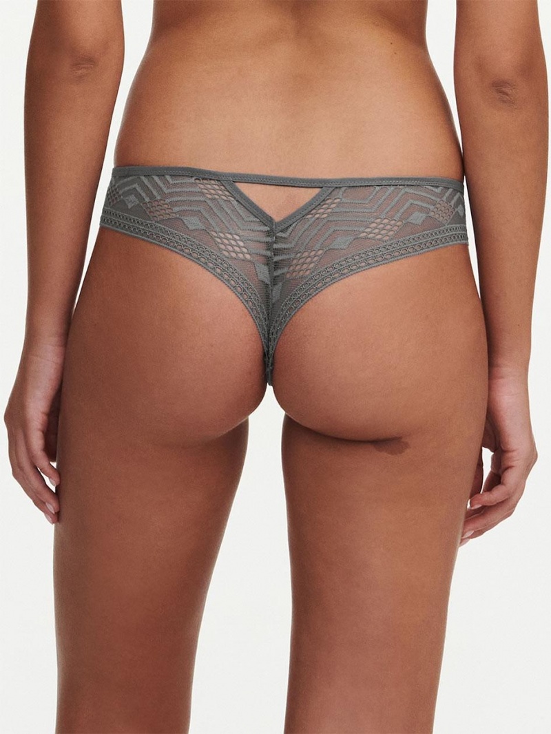 Chantelle Ondine Tanga, Passionata designed by CL Panties Silver | USA 1628LHT