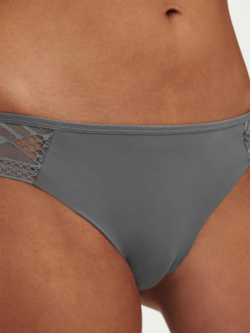 Chantelle Ondine Tanga, Passionata designed by CL Panties Silver | USA 1628LHT