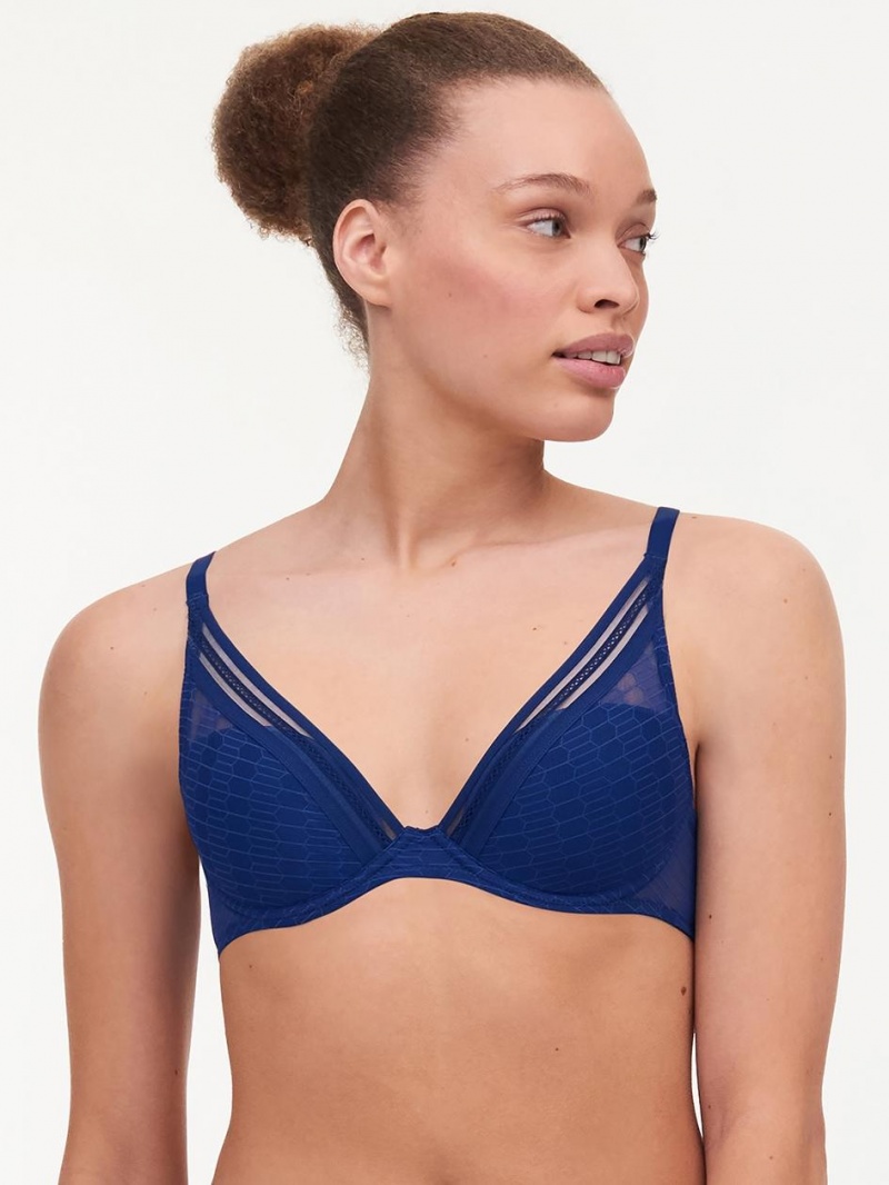 Chantelle Only Manhattan Plunge T-Shirt, Passionata designed by CL Bras Blue Danube | USA 1035BCP