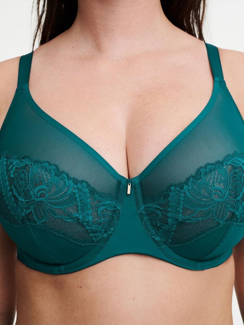 Chantelle Orangerie Dream Full Coverage Underwire Bras Emerald | USA 2193SOB