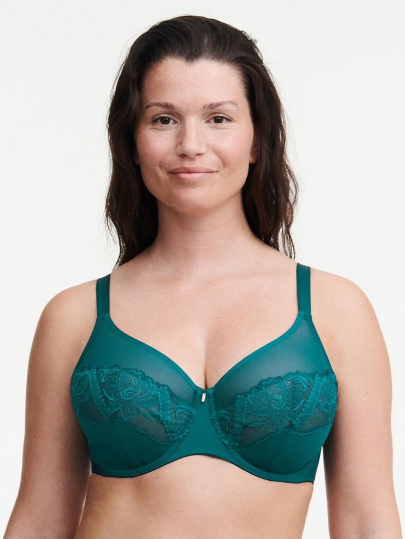 Chantelle Orangerie Dream Full Coverage Underwire Bras Emerald | USA 2193SOB