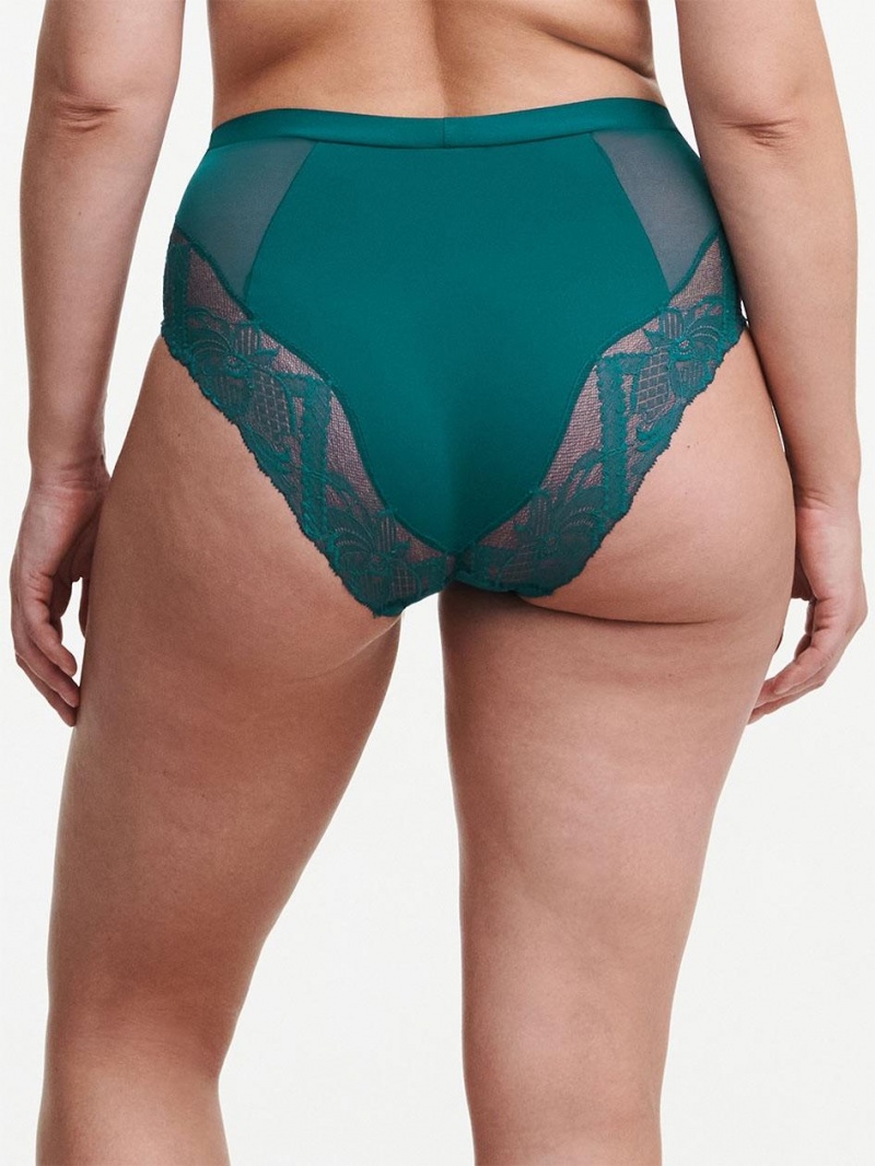 Chantelle Orangerie Dream High Waist Brief Panties Emerald | USA 2373TVC