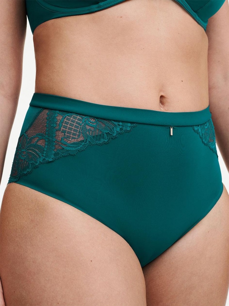 Chantelle Orangerie Dream High Waist Brief Panties Emerald | USA 2373TVC