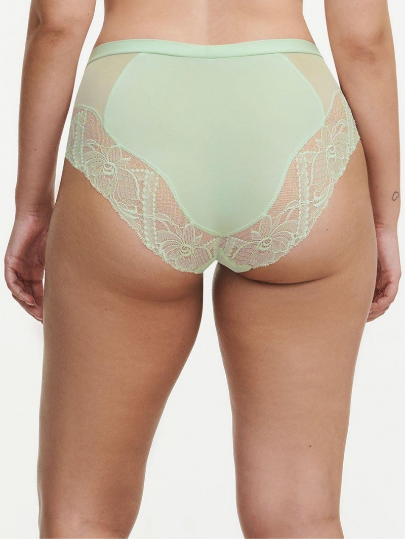 Chantelle Orangerie Dream High Waist Brief Panties Green Lily | USA 2430MAQ