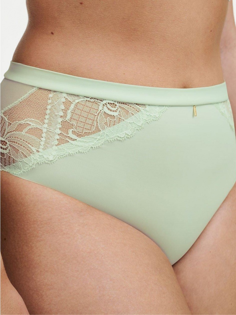 Chantelle Orangerie Dream High Waist Brief Panties Green Lily | USA 2430MAQ