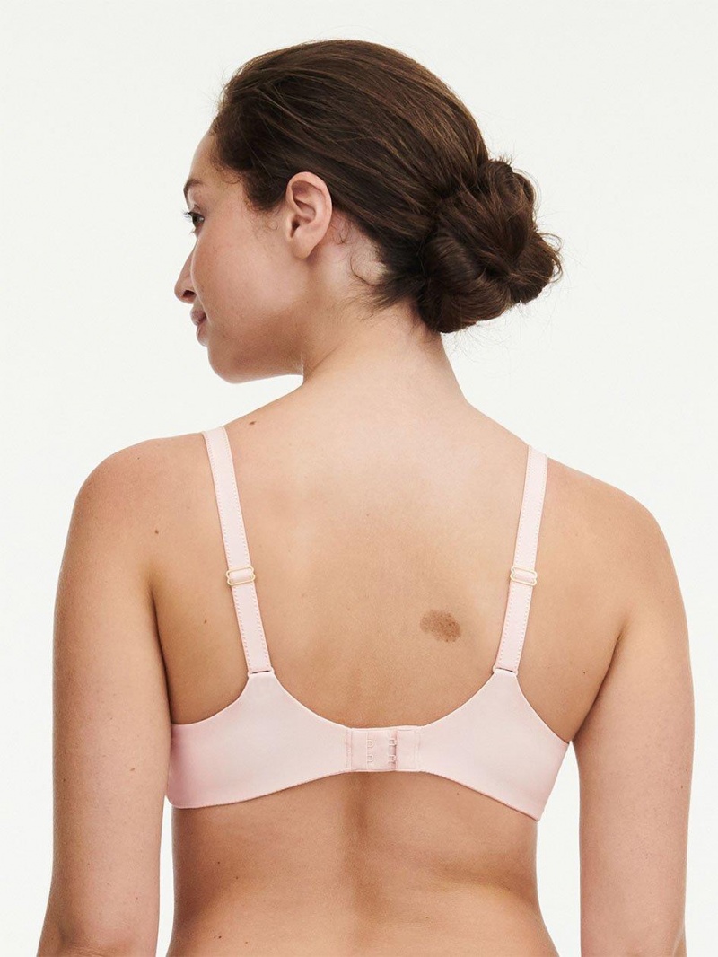 Chantelle Orangerie Dream Lace Contour Plunge Bras Taffeta Pink | USA 2245SOB