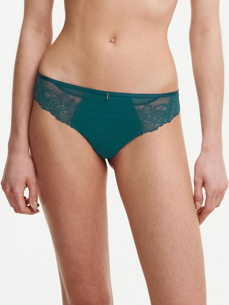 Chantelle Orangerie Dream Tanga Panties Emerald | USA 1748ORX